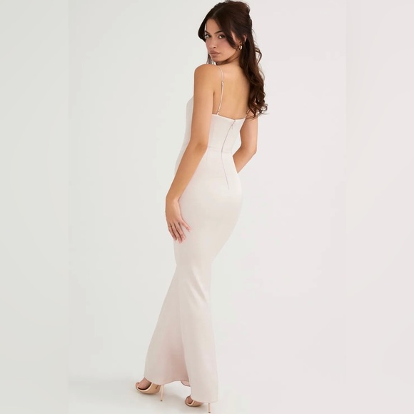 HOUSE OF CB 'Olivette' Crystal Satin Corset Maxi Dress - Picture 10 of 17